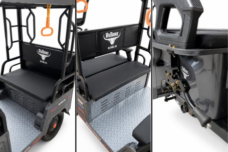Трицикл электрический Rutrike Рикша 60V 2000W (серый) (026654-3292)
