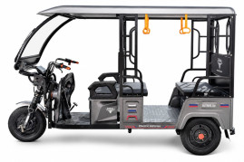 Трицикл электрический Rutrike Рикша 60V 2000W (серый)