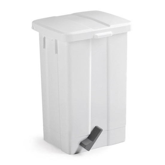Ведро TTS Derby (для мусора, с педалью, белое, полипропилен, 25 л)