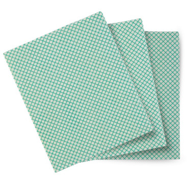 Салфетка TTS BASIC-T (40х50см, бело-зеленая, 1шт)