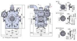 Мембранный насос AR 280 BP C/С (NBR, 20бар, 277.8л/мин, ВОМ 1"⅜)