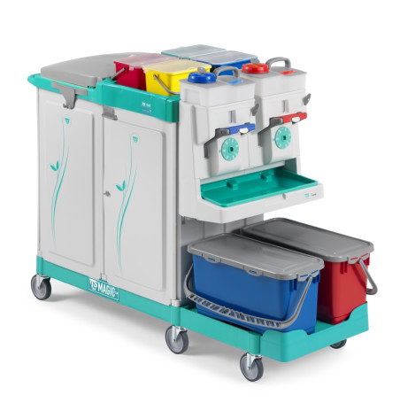 Тележка TTS Magic System 810Е (2х20л, 4х4л, система дозации, 3 зоны)