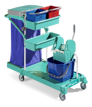 Тележка TTS Green Line 20 (15л, 2х6л, держ. мешка, отжим TEC)