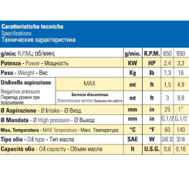 Насос мембранный Bertolini PA 330.1 VF (40бар, 33л/мин, плоский вал, 3отв. под шкив)
