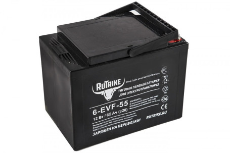 Тяговый аккумулятор RuTrike 6-EVF-55 (12В, 55Ач, Gel)