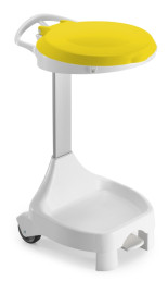 Держатель мешка TTS Smile W-70 (120л, педаль, ножки, колеса, желтая крышка)