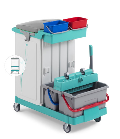 Тележка TTS Magic Line 120V7 (25л, 17л, 2х4л, отжим, держ. мешка 150л)