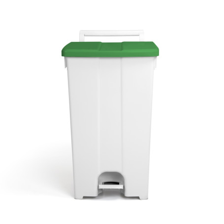 Контейнер мусорный TTS Derby (90л, зеленая крышка, серый)