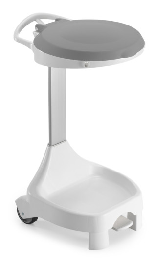 Держатель мешка TTS Smile W-70 (120л, педаль, ножки, колеса, серая крышка)