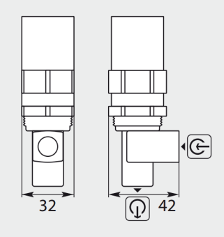 Клапан предохранительный R+M ST-230 (250бар, 30л/мин, 1/4"г, By-pass 1/4"г)