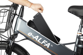 Электровелосипед GREEN CITY e-ALFA GL (темно-серый)