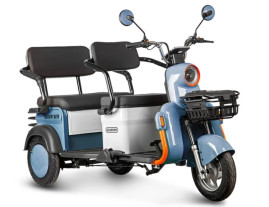 Трицикл электрический Rutrike Gelbert Beta (48/60V, 800W, сине-белый)