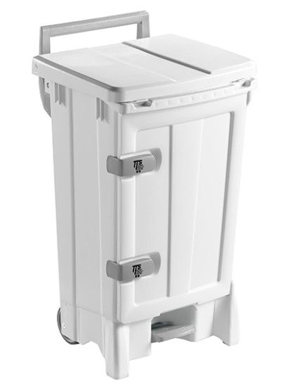 Контейнер TTS OpenUp90 (90л, педаль, дверь, белый/белый)