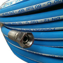 Шланг пищевой Foodjet DN12 (20м, 1/2"г-1/2"ш, 80бар)