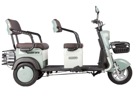 Трицикл электрический Rutrike Gelbert Beta (48/60V, 800W, сереребристо-белый) (0000256-3032)