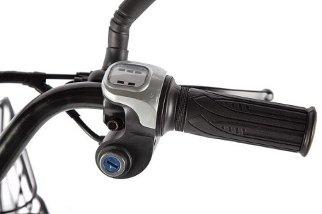 Электровелосипед GREEN CITY e-ALFA LUX (темно-серый)