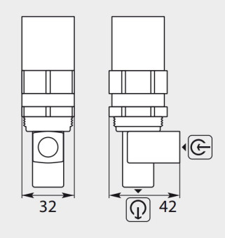 Клапан предохранительный R+M ST-230 (350бар, 30л/мин, 1/4"г, By-pass 1/4"г)