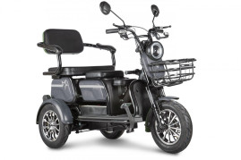 Трицикл электрический Rutrike Пилот (серый)
