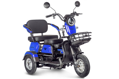 Трицикл электрический Rutrike Gelbert Caf (48/60V, 600W, синий) (0000131-3036)