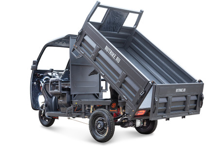 Трицикл электрический Rutrike D5 КАБИНА гидравлика (черный матовый)