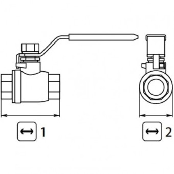 Кран гидравлический (3/4"г-г, 140бар, 2-х ходовой, нерж) R+M