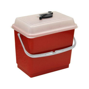 Ведро TTS (4л, для салфеток, 10шт, красный)