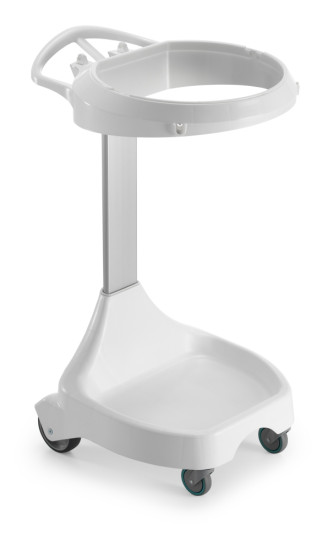 Держатель мешка TTS Smile W-0 (колеса, без крышки, белый)