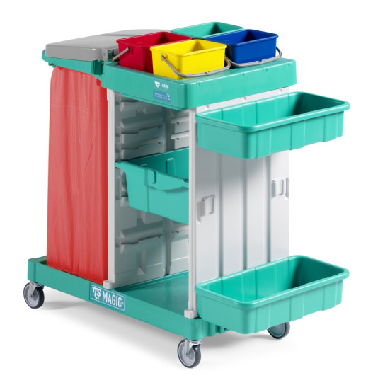 Тележка TTS Magic Line 310B (4х4л, выдв. ящик, корзины, держ. мешка 120л) (ML310B0A0A00)