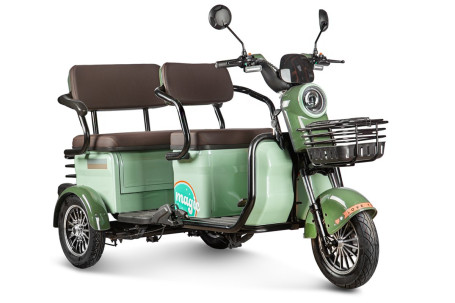 Трицикл электрический Rutrike Gelbert Kang (48/60V, 800W, зеленый) (0000266-3042)