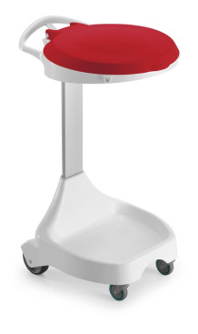 Держатель мешка TTS Smile W-10 (колеса, крышка красная)