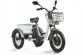 Трицикл электрический Eltreco Porter Fat 500 UP! (серебристый)