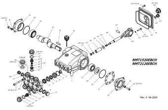 Насос высокого давления HAWK NMT2120EBCHR (1450об/мин)
