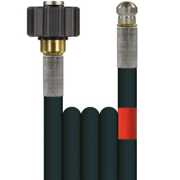 Шланг для канализации с форсункой (40м, DN05, М22х1.5г-1/8&quot;ш, 200бар) R+M