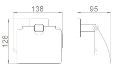 Держатель для туалетной бумаги Nofer BARCELONA (с крышкой, глянцевый)