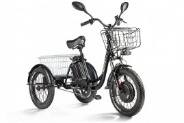 Трицикл электрический Eltreco Porter Fat 700 (черный)