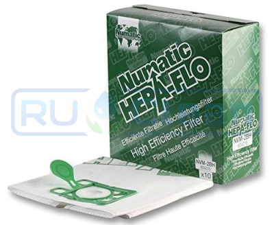 Мешки пылесборные Numatic 604016 (10шт, Hepa-Flo)