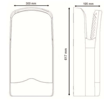 Сушилка для рук Nofer V-JET (автомат, вишневый)