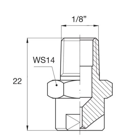 Форсунка 25040 (1/8ш, AISI 416) PNR