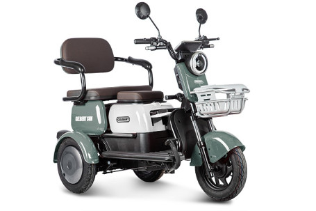 Трицикл электрический Rutrike Gelbert Sun (48/60V, 650W, зелено-белый) (0000271-3057)