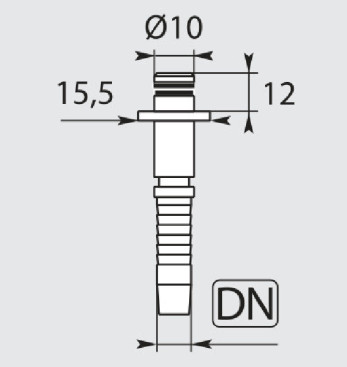 Фитинг высокого давления DKF-W (DN08, Karcher d10, оцинк) R+M