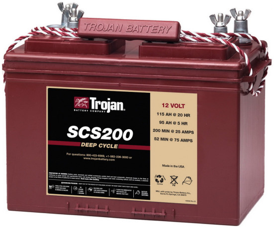Тяговый аккумулятор Trojan SCS200 (12В, 95Ач, Acid)