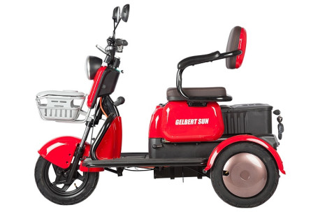 Трицикл электрический Rutrike Gelbert Sun (48/60V, 650W, оранжевый) (0000271-3058)