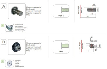 Мембранный насос Comet BP20/15 (15 бар, 18,7 л/мин, полый вал 30 мм-ВОМ 1"3/8)