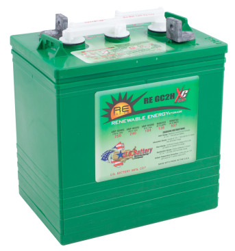 Тяговый аккумулятор U.S. Battery US RE GC2H XC2 (6В, 194Ач, кислота)