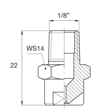 Форсунка 25050 (1/8ш, AISI 416) PNR