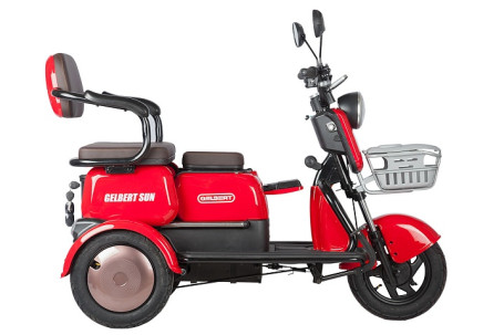 Трицикл электрический Rutrike Gelbert Sun (48/60V, 650W, фиолетово-белый) (0000271-3060)