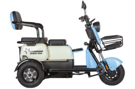Трицикл электрический Rutrike Gelbert Vega 48V/60V 600Вт (голубой)
