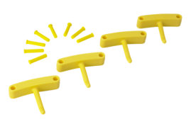 Крючок Vikan (желтый, 4шт)