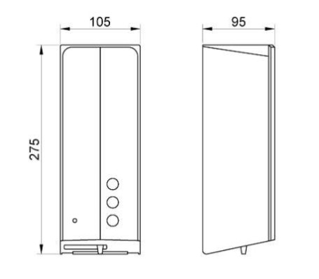 Диспенсер для мыла Nofer Automatics (автомат, черный)