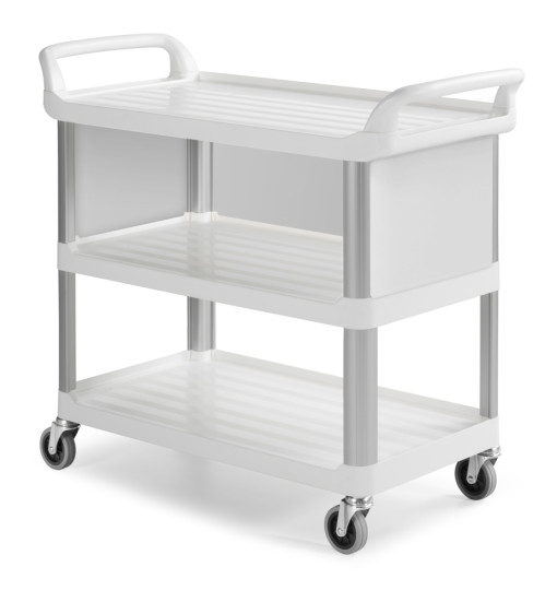 Тележка TTS Shelf B3700 (3 полки, верхняя закр, колеса d100мм, серый)